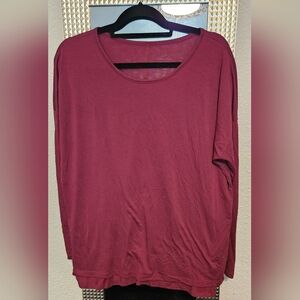 Nike Women's Maroon Dri-fit Long Sleeve Top